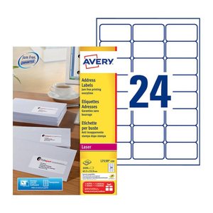 AVERY Zweckform Etiketten weiß 63,5 x 33,9 mm, 100 Blatt