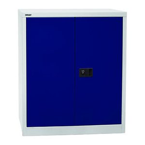 BISLEY Stahlschrank Universal E402A01G505 lichtgrau, oxofordblau 1 Fachboden 91,4 x 40,0 x 100,0 cm, aufgebaut, 1 St.
