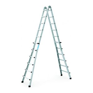 ZARGES Vielzweckleiter Variotec V silber 4x 6 Sprossen, H: 640,0 cm
