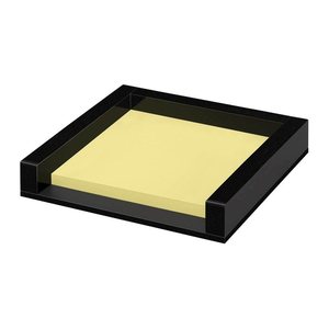 WEDO Acryl Zettelbox Black Office mit Haftnotizblock