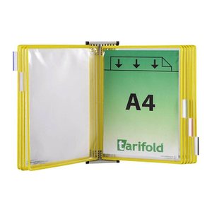 tarifold Wand-Sichttafelsystem 414104 DIN A4 gelb mit 10 St. Sichttafeln, 1 St.