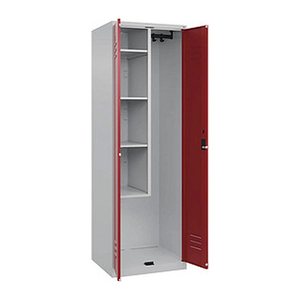 CP Putzmittelschrank Classic Plus 080100-00 S10014 rubinrot, lichtgrau 4 Fachböden 60,0 x 50,0 x 185,0 cm, aufgebaut, 1 St.