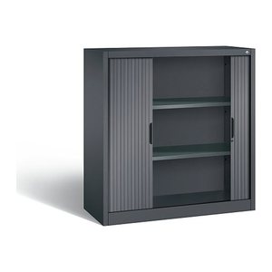 CP Omnispace Rollladenschrank schwarzgrau 2 Fachböden 120,0 x 42,0 x 123,0 cm