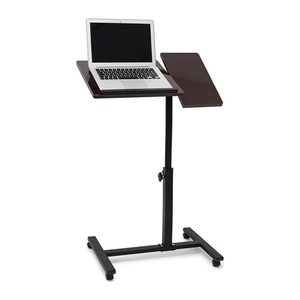 relaxdays PC-Tisch höhenverstellbar dunkelbraun 60,0 x 40,5 x 58,0 - 95,0 cm