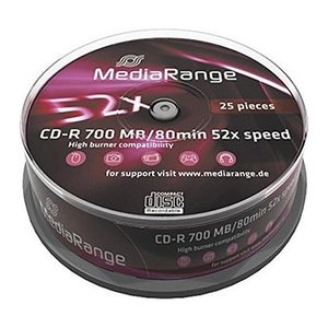 MediaRange CD-R 700MB 25pcs Spindel 52x