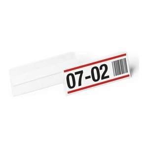 DURABLE Etikettentaschen HARD COVER transparent 10,0 x 3,8 cm, 10 St.