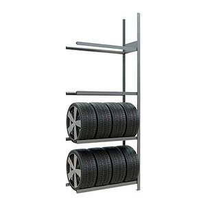 SCHULTE Anbau-Schwerlastregal 20988 silber 105,0 x 40,0 x 275,0 cm