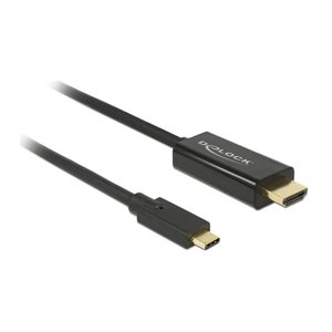 DeLOCK USB C/High Speed HDMI Kabel 4K 60 Hz 1,0 m schwarz, 1 St.