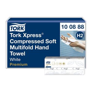 TORK Papierhandtücher 100888 Xpress® H2 Premium Interfold-Falzung 2-lagig weiß, 2.040 Tücher