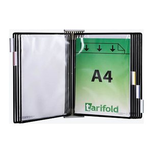 tarifold Wand-Sichttafelsystem 424107 DIN A4 schwarz mit 10 St. Sichttafeln, 1 St.