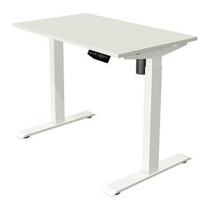 Kerkmann Move 1 elektrisch höhenverstellbarer Schreibtisch weiß rechteckig, T-Fuß-Gestell weiß 100,0 x 60,0 cm