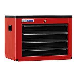 ADB Schrank-Aufsatz rot, anthrazit 4 Schubladen 60,0 x 44,0 x 45,0 cm, 1 St.