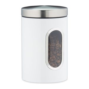 relaxdays Vorratsdose 17,0 cm hoch weiß 1,4 l, 1 St.