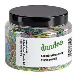 dundee Büroklammern farbsortiert lackiert, 500 St.