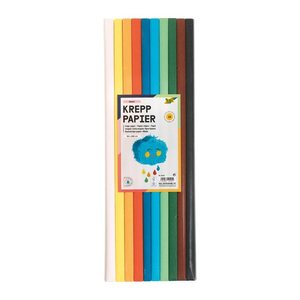 folia Krepppapier BASIC farbsortiert 32 g/qm 10 Rollen
