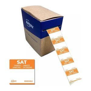 AVERY Zweckform Samstag Tagesetiketten weiß 25,0 x 25,0 mm, 1.000 St.
