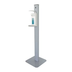 helit Desinfektionsspender stehend the aseptic H6817087 silber, weiß Stahl, Kunststoff 1,0 l, 1 St.