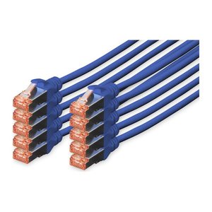 DIGITUS RJ45-Stecker/RJ-45 Stecker Netzwerkkabel DK-1644-010-B-10 1,0 m blau, 10 St.