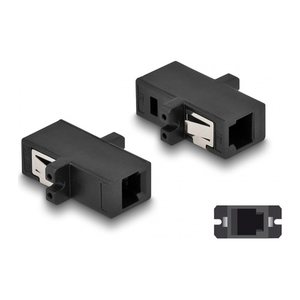 DELOCK LWL Kupplung MTRJ Buchse zu MTRJ Buchse schwarz