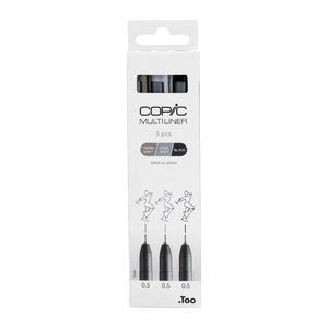 COPIC® Multiliner Fineliner schwarz 0,5 mm, 3 St.