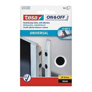 tesa Klettpunkte ON & OFF® UNIVERSAL schwarz, 8 St.