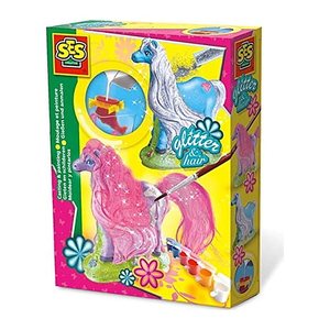 SES Creative® Gipsgießen-Set Glitzer Pfernd mit Mähne mehrfarbig