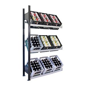 SCHULTE Anbauregal 37007-S schwarz, silber 100,0 x 30,0 x 180,0 cm