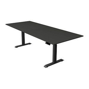 Kerkmann Move 4 elektrisch höhenverstellbarer Schreibtisch anthrazit rechteckig, T-Fuß-Gestell grau 250,0 x 100,0 cm