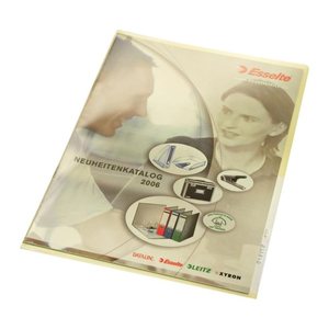 LEITZ Sichthüllen Premium 4100 DIN A4 gelb glatt 0,15 mm, 100 St.