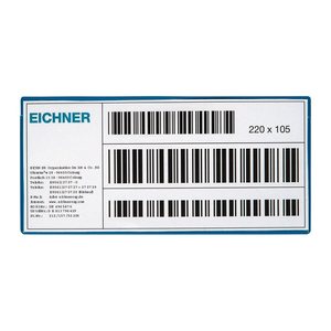 EICHNER Etikettentaschen blau 22,0 x 10,5 cm, 10 St.