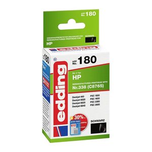 edding EDD-180 schwarz Druckerpatrone kompatibel zu HP 338 (C8765E)