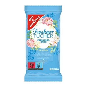 GUT&GÜNSTIG Frühlingsbrise Trocknertücher Tücher, 25 St.