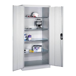 CP Stahlschrank 8922-00 S10551 lichtgrau 4 Fachböden 93,0 x 60,0 x 195,0 cm, aufgebaut, 1 St.