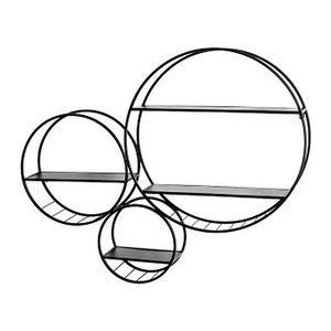 HAKU Möbel Wandregale-Set schwarz 90,0 x 15,0 x 73,0 cm, 1 St.