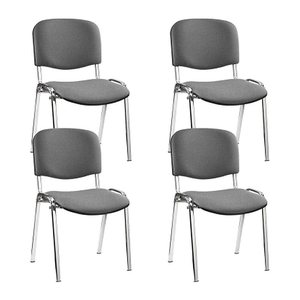 Nowy Styl Besucherstühle Iso ISO CR 1.3 C73 grau, gemustert Stoff, 4 St.
