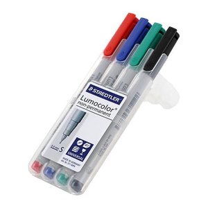 STAEDTLER Lumocolor Folienstifte-Set farbsortiert non-permanent, 4 St.