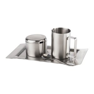 Esmeyer Milch- und Zucker-Set WAVE silber, 1 Set