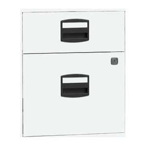 BISLEY Home Rollcontainer verkehrsweiß 2 Auszüge 41,3 x 40,0 x 52,8 cm