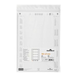 DURABLE Einsteckschilder für Kennzeichnungstaschen 6,7 x 15,0 cm, 80 St.