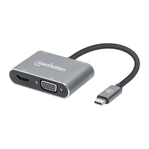 MANHATTAN USB-C auf HDMI & VGA 4in1 Konverter Power Delivery