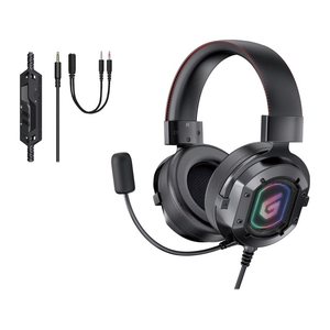 CONCEPTRONIC Headset Gaming+Split./Bedien./Mikr/RGB 2.20m sw