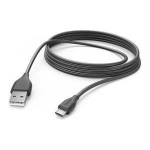 hama USB A Kabel 3,0 m schwarz, 1 St.
