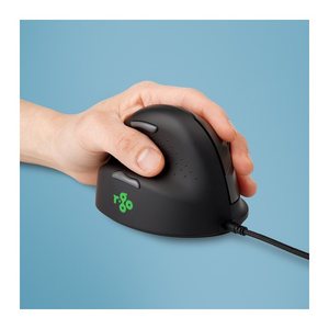 R-Go Maus HE ergonomisch links USB mittel schw./silb retail