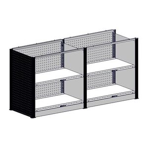 SCHULTE Thekenmodul-Set MULTIplus gerade, ohne Arbeitsplatte, schwarz, lichtgrau 211,2 x 78,0 x 103,5 cm