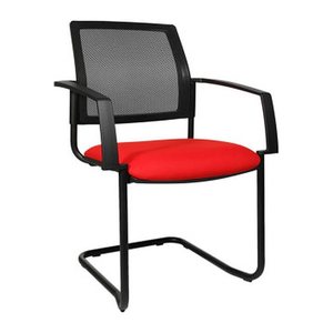 Topstar Besucherstühle BtoB 20 BB400A G210 rot Stoff, 2 St.