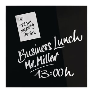 magnetoplan Glas-Magnettafel 40,0 x 40,0 cm tief-schwarz
