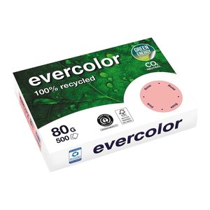 Clairefontaine Recyclingpapier Evercolor rosa DIN A4 80 g/qm 500 Blatt