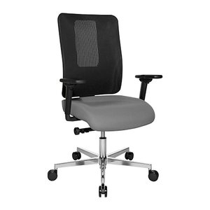 Topstar Bürostuhl Sitness Open X (N) Deluxe Alu mit Schiebesitz, OX39WTW2 T230 Stoff grau, Gestell alu