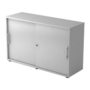 HAMMERBACHER Schiebetürenschrank, V1752S/5/5/RE lichtgrau 1 Fachboden 120,0 x 40,0 x 74,8 cm