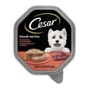 Cesar® Hunde-Nassfutter mit saftigem Rind & Leber 14x 150,0 g